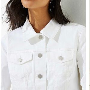 Loft White Denim Jacket